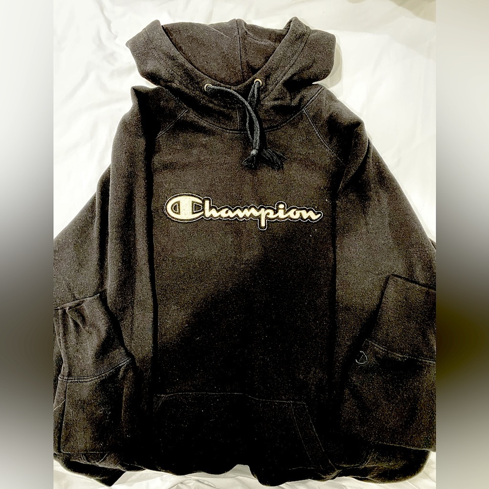 Champion black sweatshirt hoodie